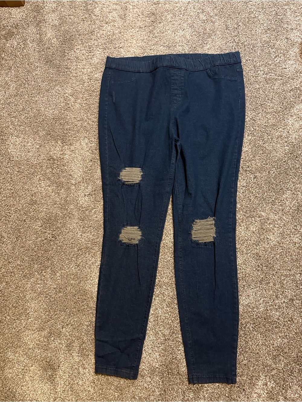 Simply Vera Vera Wang Dark Blue Distressed Jeggings